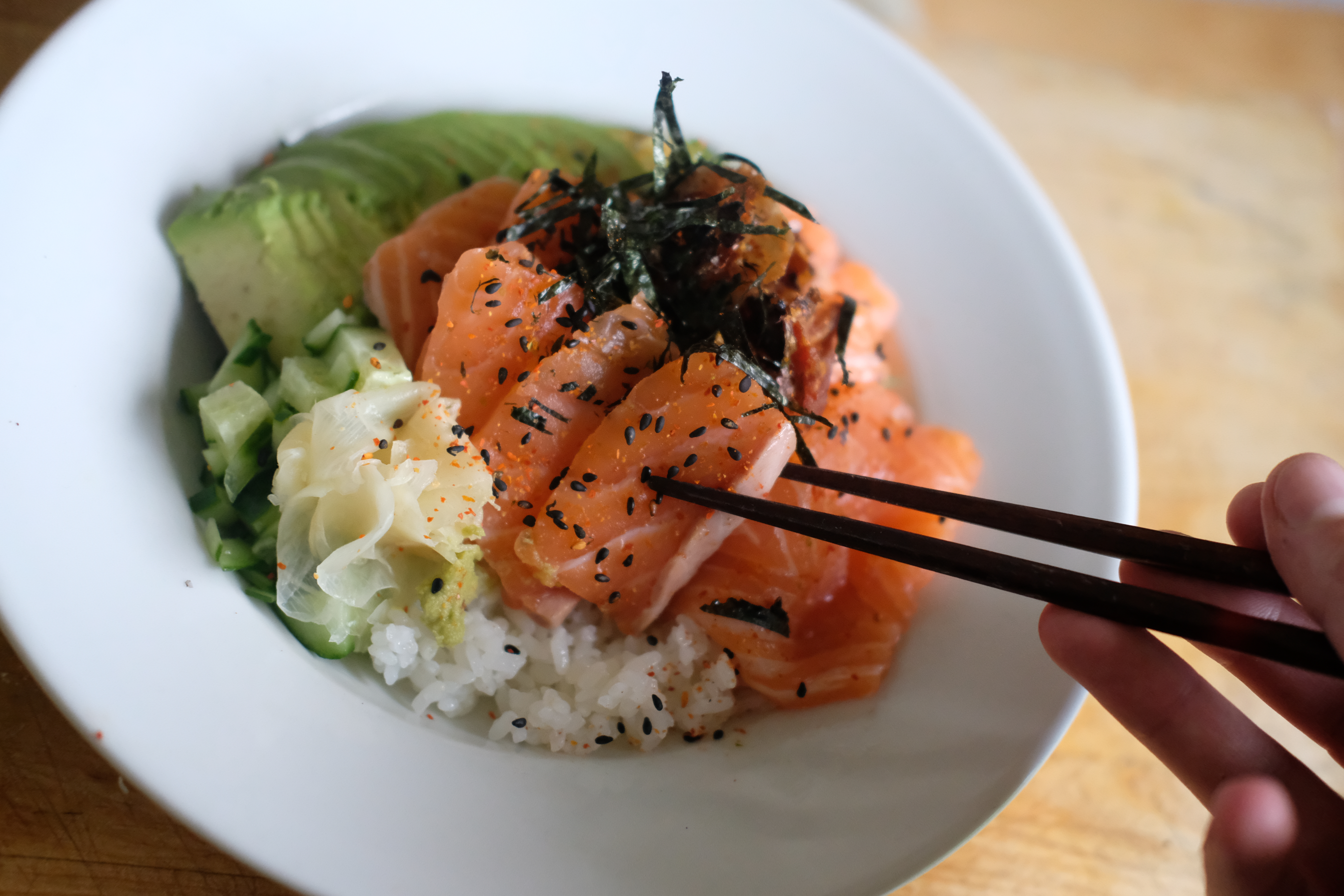 Salmon Sashimi Donburi